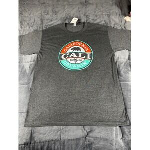 M&O Gold Mens California Dreamin Graphic T-Shirt Gray Medium NEW